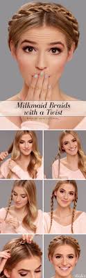 Mostly for children this knotted milkmaid braids can be made both with short and long hair and only requires a little bit of maintenance to complete this hairstyle fully. 25 Exotic Milkmaid Braids You Ll Ever Need Hairstylecamp