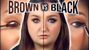 brown vs black mascara eyeliner
