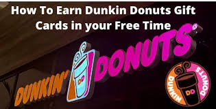 how to earn dunkin donuts gift cards in