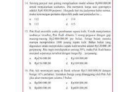 Kunci Jawaban Matematika Kelas 7 Semester 2 Halaman 97 Uji Kompetensi 6  Aritmatika Sosial Nomor 14-18 - Ringtimes Bali - Halaman 4 gambar png