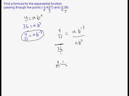 Writing An Exponential Function Given