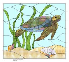 Sea Turtle Stained Glass Pattern