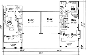 Duplex House Plan With Side By Side 3