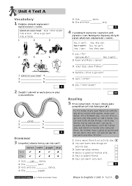 Steps in English 1 Unit 4 Test A - Pobierz pdf z Docer.pl