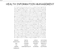 The Electronic Health Record Word Search Wordmint