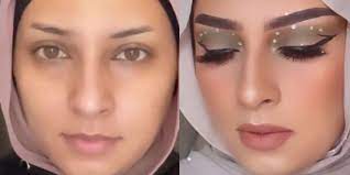 transformasi makeup arabian bold look