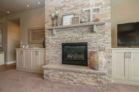 Stone Fireplace And Built Ins Beach
