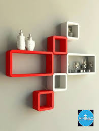 Wall Shelves Set Of 8 Standard Red
