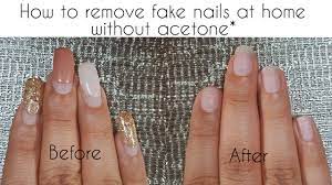how to remove fake nails at home