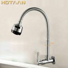 Chrome Kitchen Sink Faucet Wall Mounted