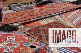 old carpets in the street market in