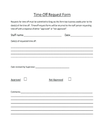 Vacation Time Off Request Template Interestor Co