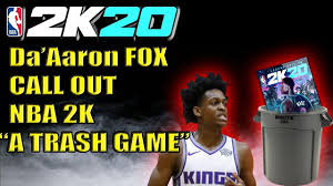 Our latest current gen patch is live new 2k foundations inspired court new seasonal decorations updated player likenesses myteam fixes fixes across every game mode more here: Da Aaron Fox Calls Out Nba 2k20 For Being A Trash Game Nba 2k20 News Twitch Tv Nba Games