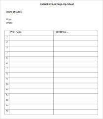 21 Sign Up Sheets Free Word Excel Pdf Documents