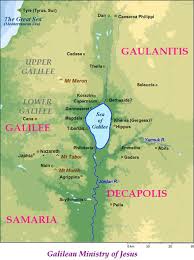 Sea Of Galilee Bible Map Ministry Of Jesus In New Testament