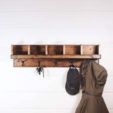 Coat Rack With Storage Cubby Shelf