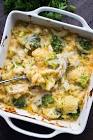 broccoli or cauliflower cheese casserole