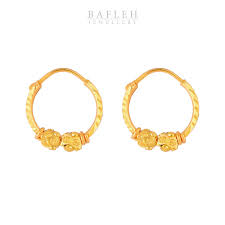 gold bali earrings bafleh jewellery