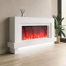 White Freestanding Electric Fireplace