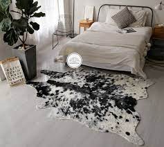 faux cowhide area rug 7 x 5 6 ft
