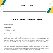silent auction donation letter template