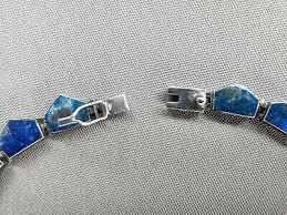lapis lazuli necklace sterling silver