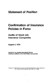 Not only do life's circumstances change, but so do the external factors affecting your life insurance coverage including, but not limited to, crediting rates, performance of sub accounts, and premium schedules. Confirmation Of Insurance Policies In Force Audits Of Stock Life Ins By American Institute Of Certified Public Accountants Auditing Standards Division