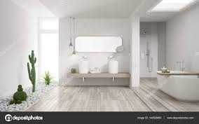 minimalist white bathroom with