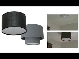 How To Make A Diy Drum Shade Ceiling Light Cover Youtube