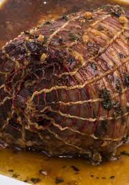 wild boar roast with wine and cognac