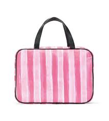 victoria s secret pink stripe hanging travel case