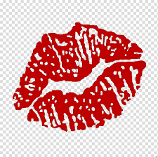 kiss red lipstick ilration