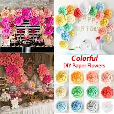 Decorating for a birthday party can be a little daunting, especially if you've never done it before! 20 30cm Diy Paper Flowers Handmade Crafts Kids Birthday Party Backdrop Blues Decor Wedding Party Home Room Decoration Supplies Wish