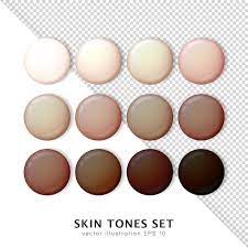 Set Of 12 Human Skin Tone Templates