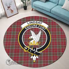 scottish lindsay weathered tartan crest