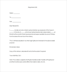 Late Rent Notice Template Letter Sample To Vacate By Landlord