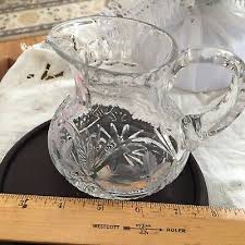 Vintage Crystal Water Pitcher Cut Glass