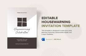 housewarming invitation template in