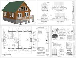 H274 24 X 32 Mountain Cabin Plans In