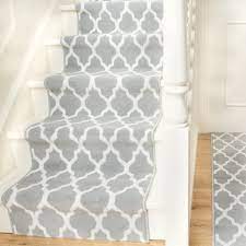 modern grey trellis stair carpet runner