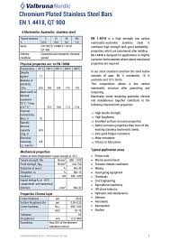 Chromium Plated Stainless Steel Bars En 1 4418 Qt 900