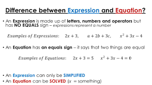 Difference Between Expression And Equation L O To Be Able