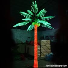 yellow led lighted palm tree for