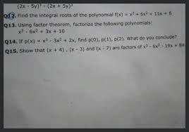 Integral Roots Of The Polynomial F