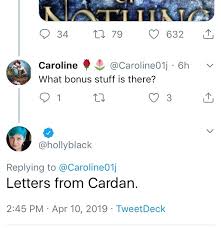 It's from the queen of nothing b&n. Cardan Letters Cardan Letters Cardan Letters