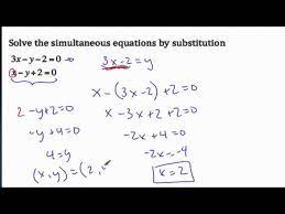 Simultaneous Equation Substitution