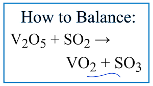 how to balance v2o5 so2 vo2 so3