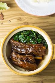 stewed pork ribs with spinach salu