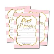 Amazon Com 25 Little Princess Baby Shower Invitations Pink Gold
