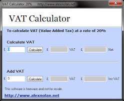 vat calculator for 20 percent